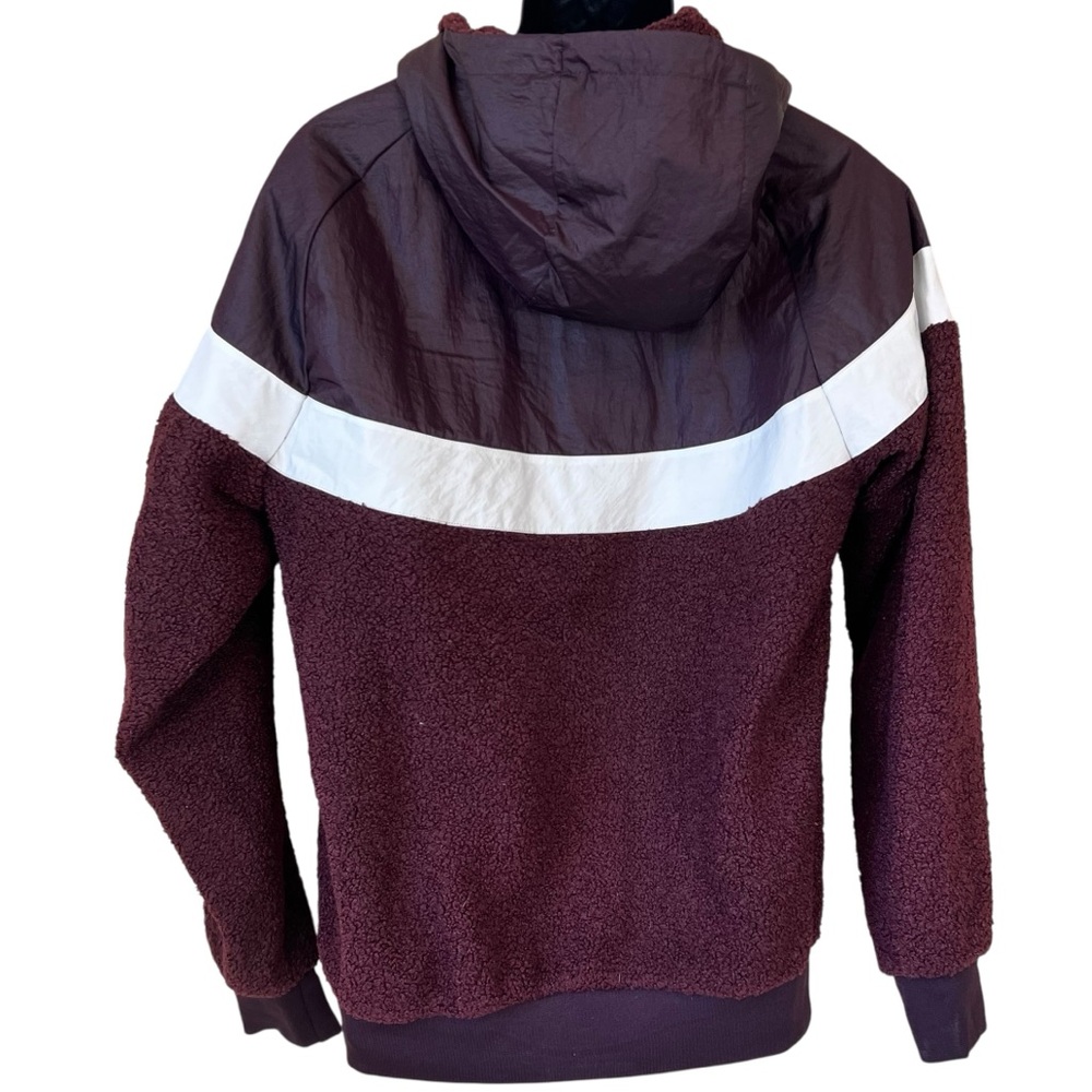 Nike Sportswear NSW Sherpa Windrunner Maroon Fleece Jacket 930316-659 - Picture 16 of 16